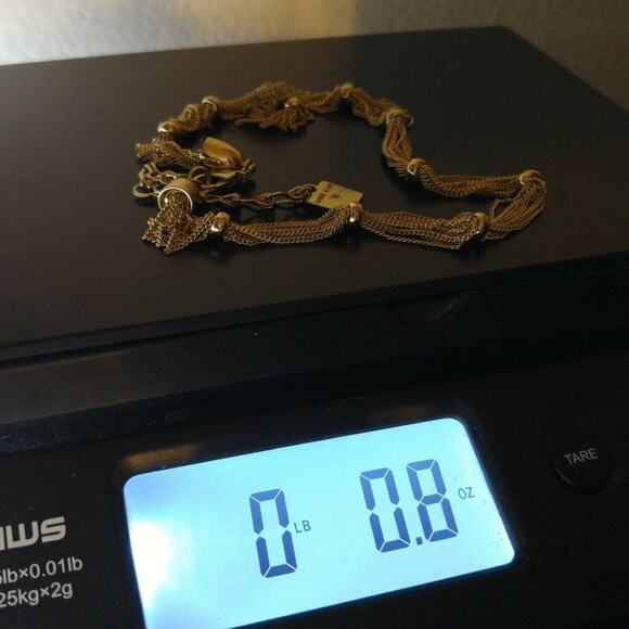 Anne Klein Multi Chain Gold Tone Beaded Necklace, 19 Inches - Picture 12 of 12